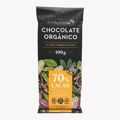 Barra de Chocolate ORGANICO Negro 70% Cacao x 100g - Chocolate Colonial