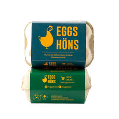 Huevos Blancos Organicos de Gallinas Libres de Jaula (6u) - Eggs Hons 