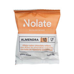 Alfajor de Chocolate Relleno con Dulce de Almendras x 60g - Nolate